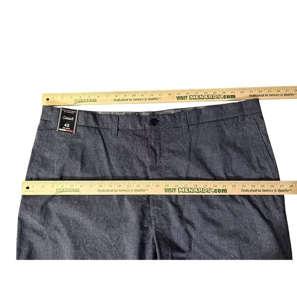 Roundtree Yorke Shorts Mens 48 NEW Blue Classic Fit Stretch Flat Front - Picture 8 of 15